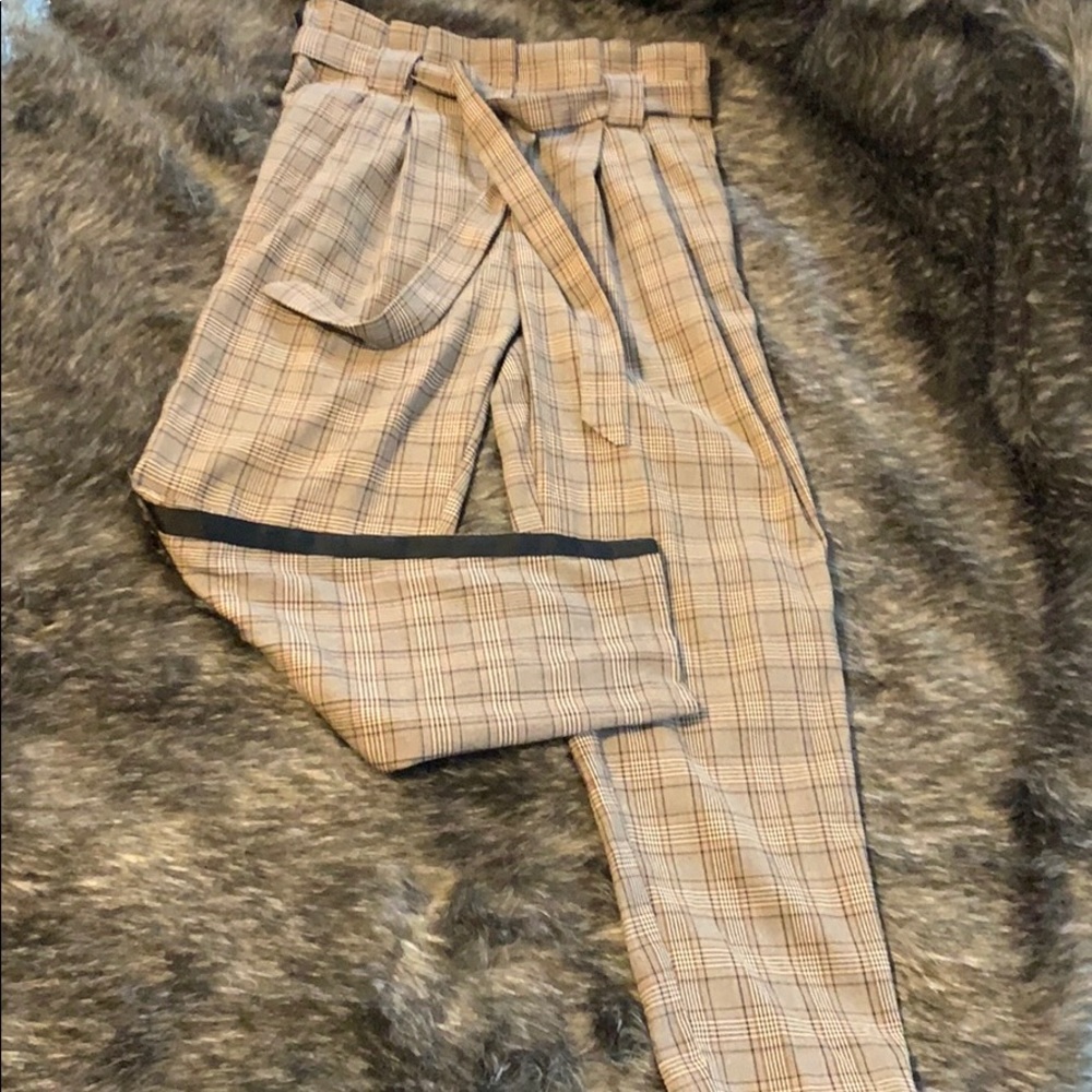 LN Dress Pants Plaid Ankle 4